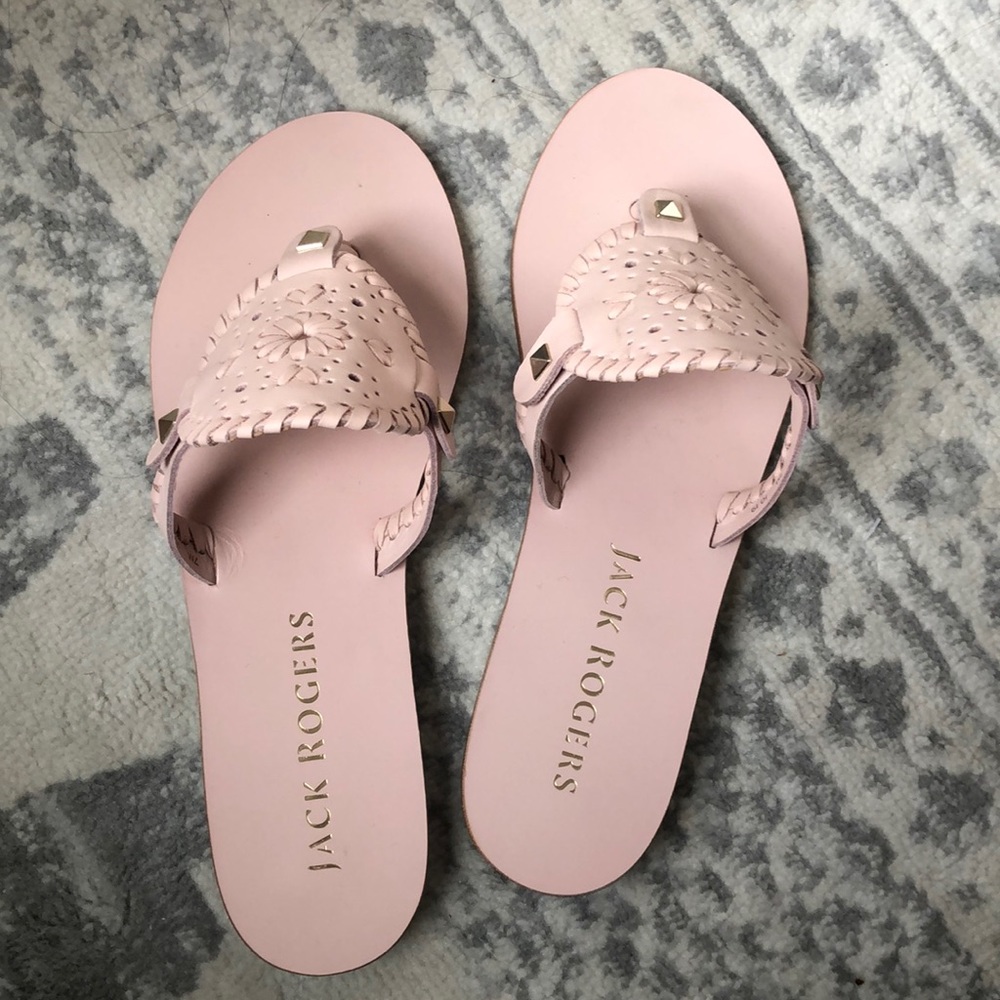 NEW 7M Pale Pink and Gold Jack Rogers
